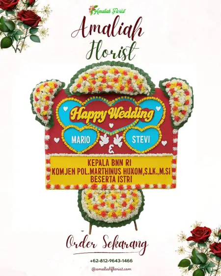 Papan Bunga Pernikahan Cijagamulya